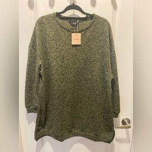 BloomChic Women Plus Size Sweater Tunic Length Olive - 14-16-NWT
